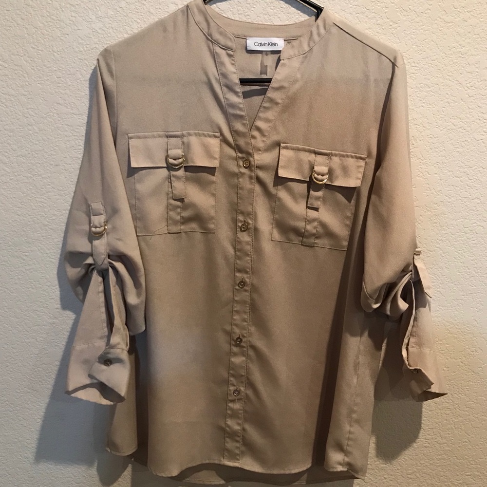 Calvin Klein long sleeve blouse Size small